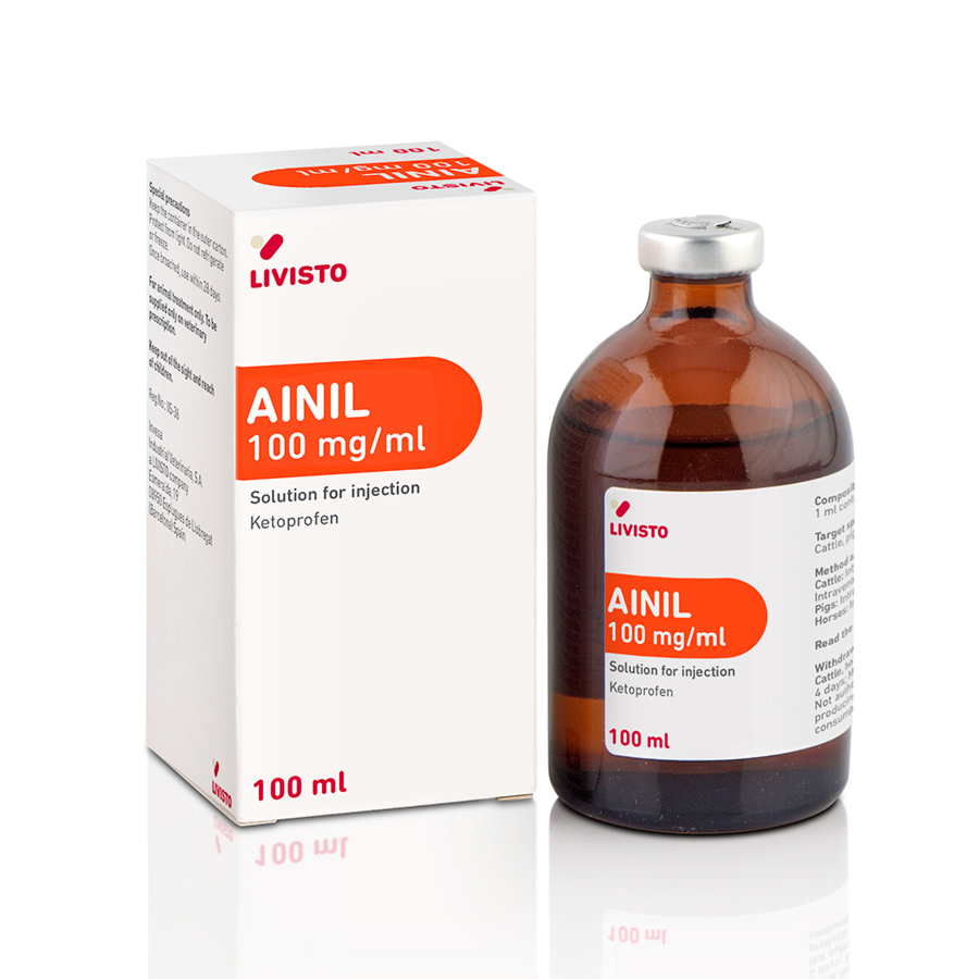 AINIL oldatos injekció A.U.V. szarvasmarha, ló részére-100 ML