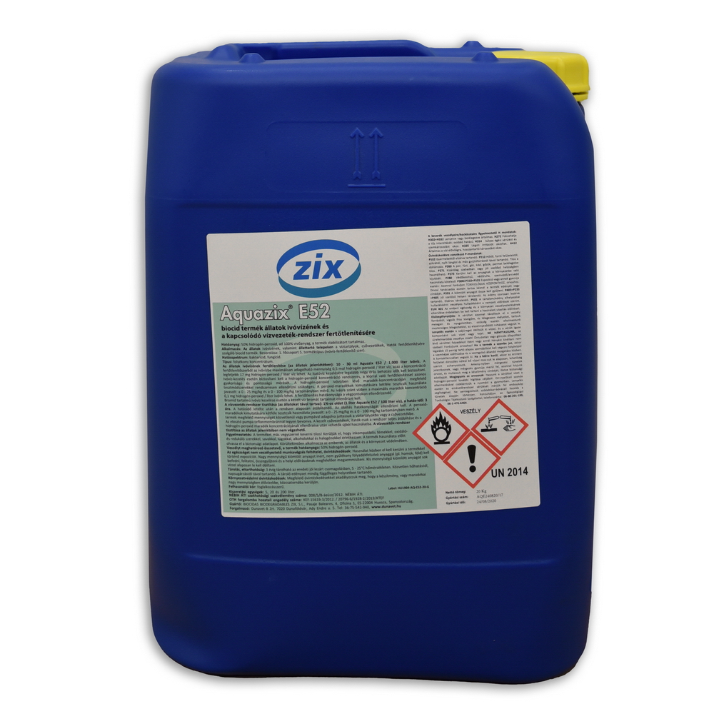 AQUAZIX E52 víztisztító-fertőtlenítőszer valamennyi állatfaj részére -20 l
