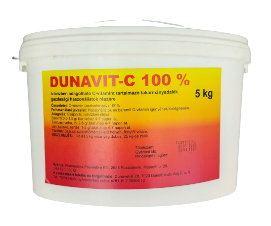 DUNAVIT - C 100% pulvis valamennyi állatfaj részére-5 kg 