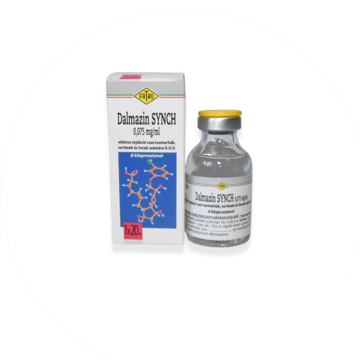 Dalmazin SYNCH 0,075 mg/ml oldatos injekció szarvasmarhák, sertések és lovak számára A.U.V. d-kloprosztenol