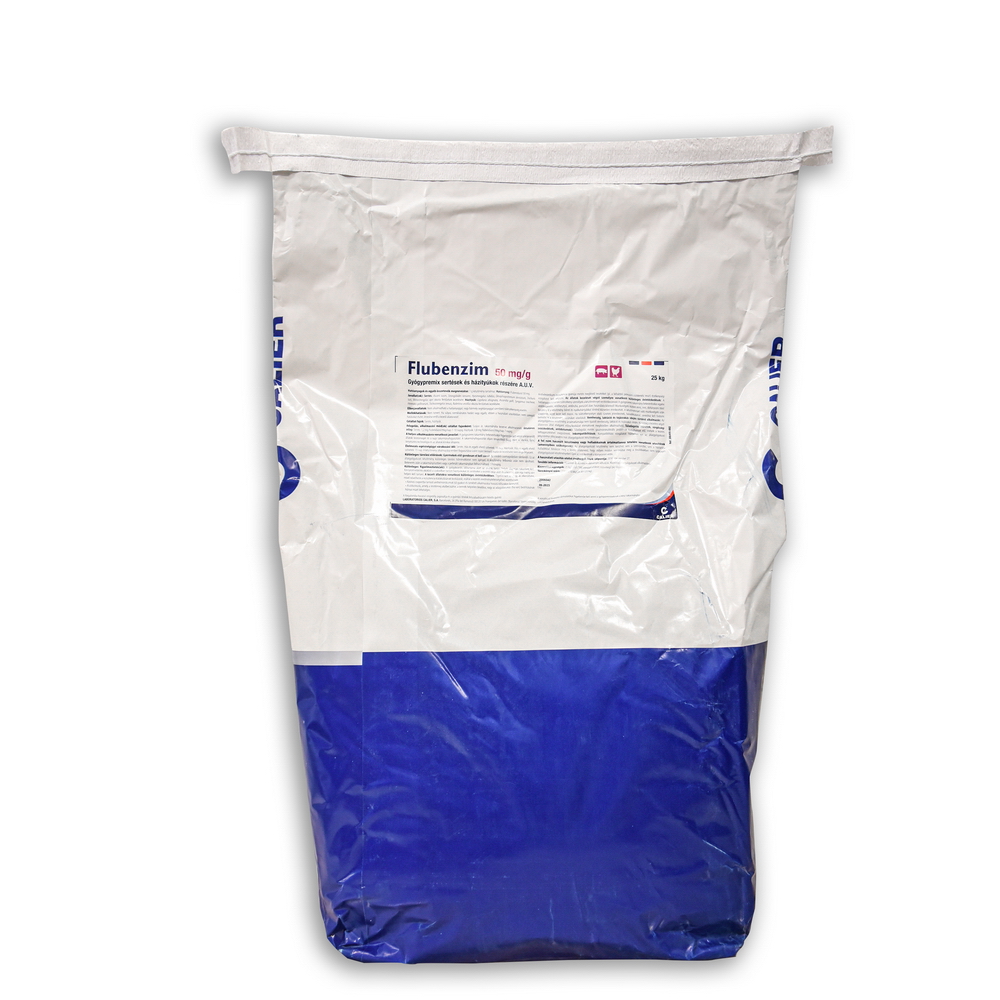 FLUBENZIM 50 mg/g gyógypremix sertések és házityúkok részére A.U.V. -25 kg