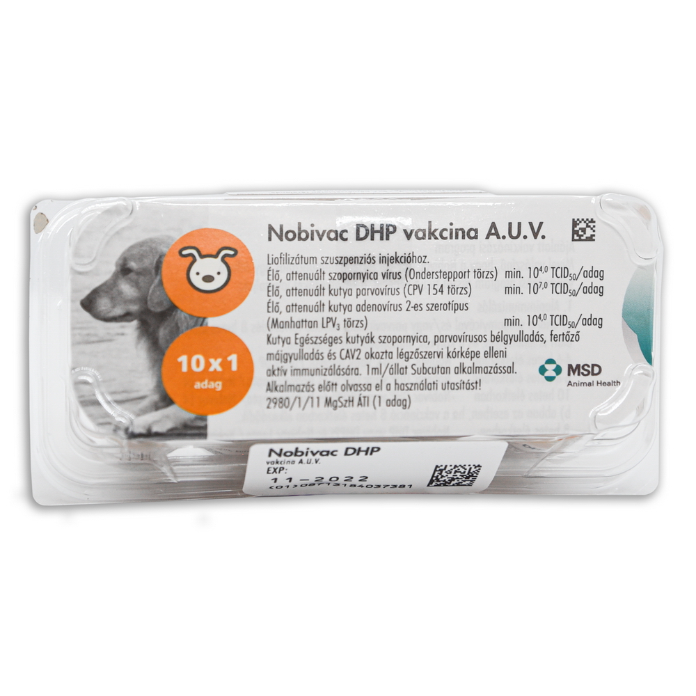 Nobivac DHP vakcina A.U.V. + Diluent 10x1 adag