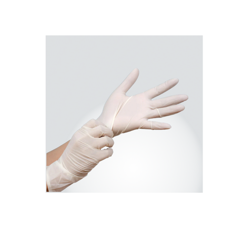 Santex púderezett latex vizsgálókesztyű -L