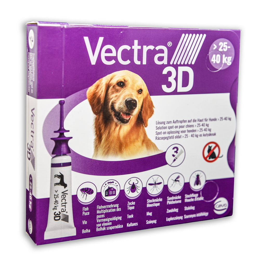 Vectra 3D rácsepegtető oldat 25-40 kg-os kutyáknak 3x