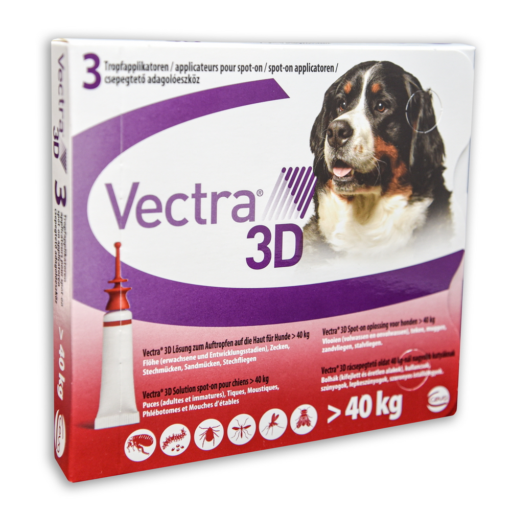 Vectra 3D rácsepegtető oldat 40 kg-nál nagyobb kutyáknak 3x