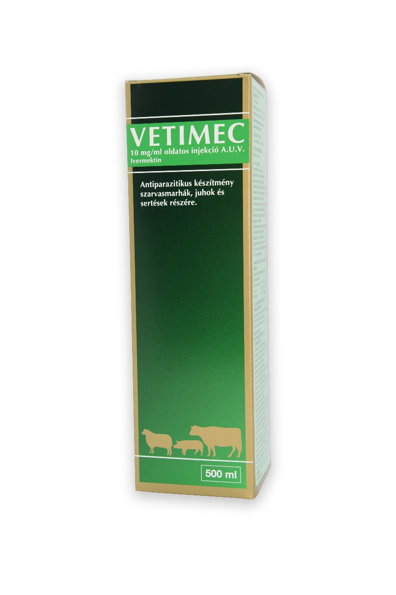 VETIMEC 10 mg/ml oldatos injekció A.U.V. szarvasmarha, juh, sertés részére-500 ml
