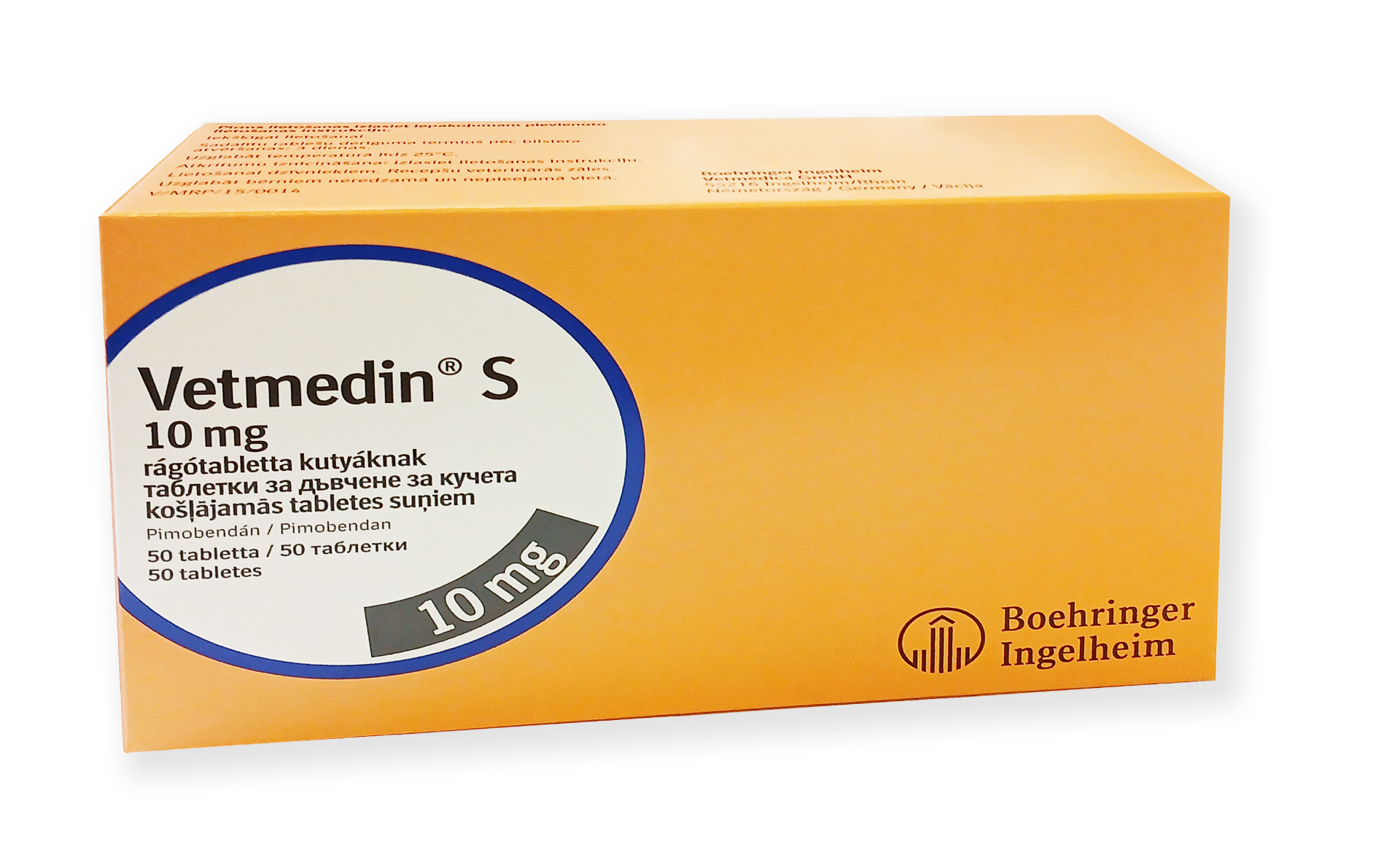 Vetmedin S 10 mg rágótabletta kutyáknak  - 50x